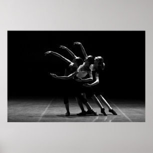 De zwart-witte Foto van het Ballet van het Poster