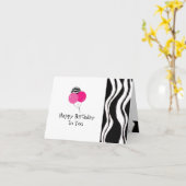 De zwart-witte Gestreepte Verjaardag van de Streep Kaart (Gele Bloem)