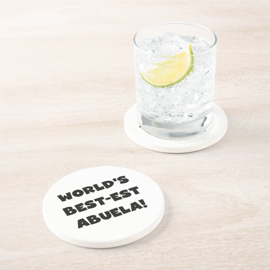 De Zwart-witte Giften van Abuela van het best-est- Zandsteen Onderzetter (Zijkant)