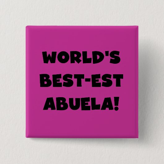 De Zwart-witte Giften van Abuela van het Vierkante Button 5,1 Cm (Voorkant)