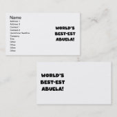 De Zwart-witte Giften van Abuela van het Visitekaartje (Voorkant / Achterkant)