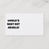 De Zwart-witte Giften van Abuela van het Visitekaartje (Achterkant)