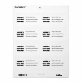 De Zwart-witte Giften van Gammie van het best-est- Etiket (Full Sheet)