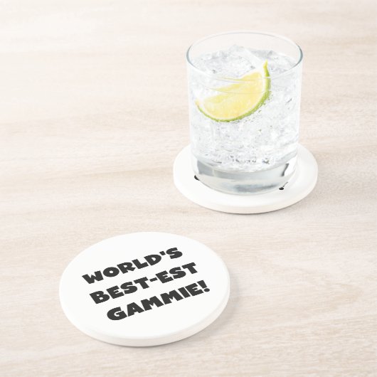 De Zwart-witte Giften van Gammie van het best-est- Zandsteen Onderzetter (Zijkant)