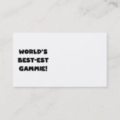 De Zwart-witte Giften van Gammie van het Visitekaartje (Achterkant)