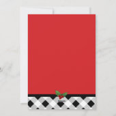 De zwart-witte Kaart van de Foto van Kerstmis van (Achterkant)