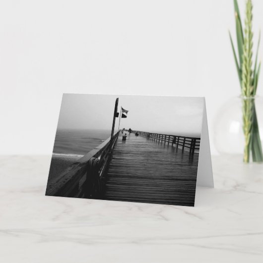 De zwart-witte Kaarten van de Foto van het Strand (Voorkant)