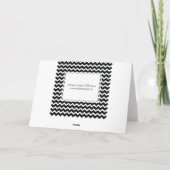 De zwart-witte Retro Elegantie van de Zigzag van Notitiekaartje (Achterkant)