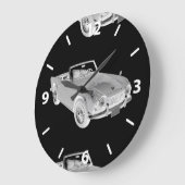 De zwart-witte Sportwagen van Triumph Tr4 Grote Klok (Hoek)