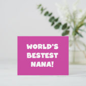De Zwart-witte T-shirts van Bestest Nana van de Briefkaart (Staand voorkant)