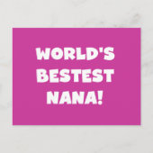 De Zwart-witte T-shirts van Bestest Nana van de Briefkaart (Voorkant)
