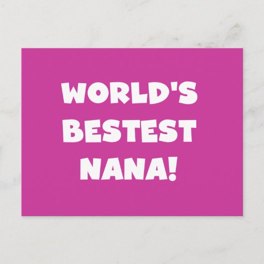 De Zwart-witte T-shirts van Bestest Nana van de Briefkaart (Voorkant)