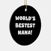 De Zwart-witte T-shirts van Bestest Nana van de Keramisch Ornament (Rechts)