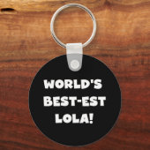 De Zwart-witte T-shirts van Lola van het Sleutelhanger (Voorkant)