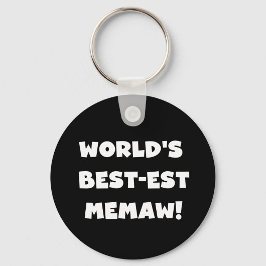 De Zwart-witte T-shirts van Memaw van het best-est Sleutelhanger (Voorkant)