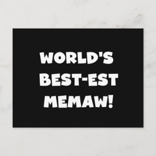 De Zwart-witte T-shirts van Memaw van het Briefkaart