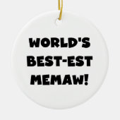 De Zwart-witte T-shirts van Memaw van het Keramisch Ornament (Voorkant)