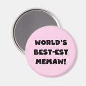 De Zwart-witte T-shirts van Memaw van het Magneet (Voorkant / Achterkant)