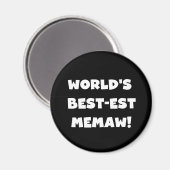 De Zwart-witte T-shirts van Memaw van het Magneet (Voorkant / Achterkant)