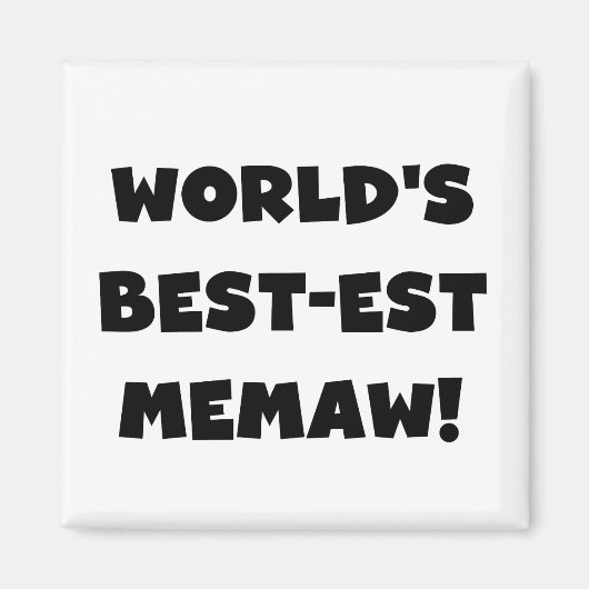 De Zwart-witte T-shirts van Memaw van het Magneet (Voorkant)