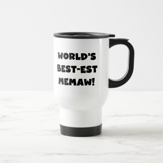 De Zwart-witte T-shirts van Memaw van het Reisbeker (Rechts)