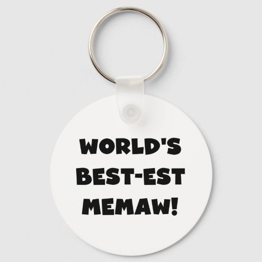 De Zwart-witte T-shirts van Memaw van het Sleutelhanger (Voorkant)