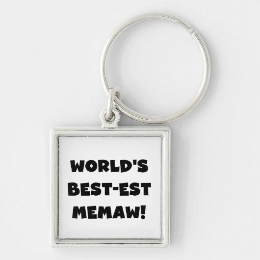 De Zwart-witte T-shirts van Memaw van het Sleutelhanger (Voorkant)