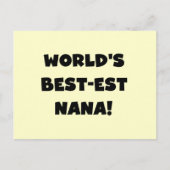 De Zwart-witte T-shirts van Nana van het Briefkaart (Voorkant)