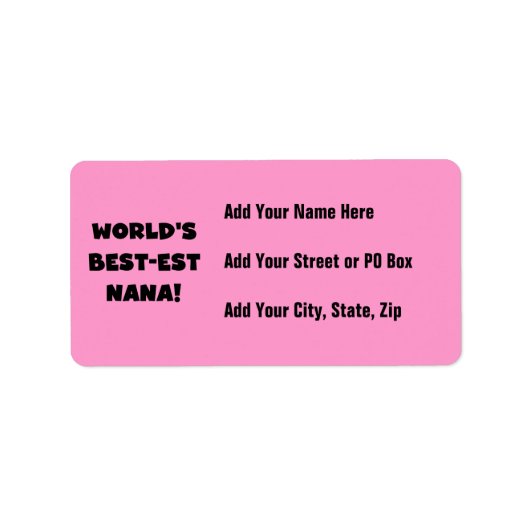 De Zwart-witte T-shirts van Nana van het Etiket (Voorkant)