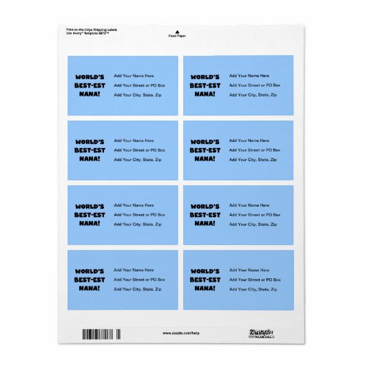 De Zwart-witte T-shirts van Nana van het Etiket (Full Sheet)