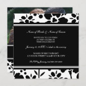 De zwart-witte Uitnodigingen van de Partij van het (Voorkant / Achterkant)