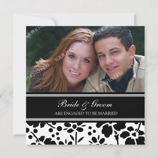 De zwart-witte Uitnodigingen van de Partij van het (Achterkant)