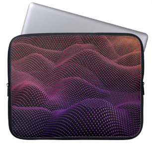 De zwarte achtergrond van de meetkunde van de tech laptop sleeve