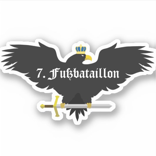 De Zwarte Adelaar Sticker (Voorkant)