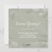 De zwarte Afgedekte Ceder Chickadee vertakt zich Feestdagenkaart (Achterkant)