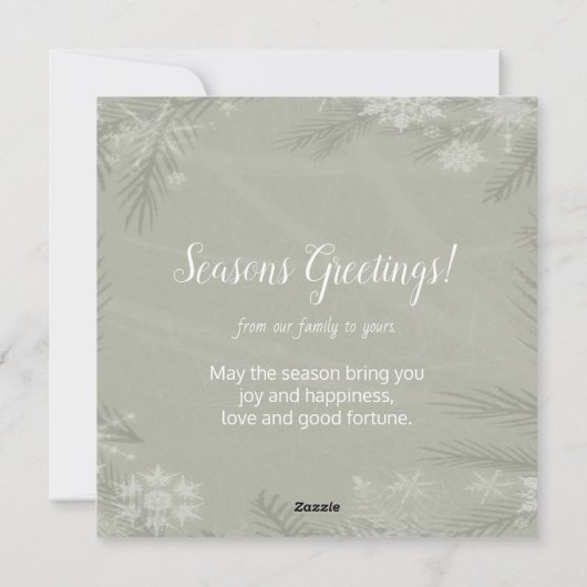 De zwarte Afgedekte Ceder Chickadee vertakt zich Feestdagenkaart (Achterkant)