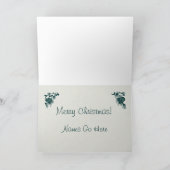 De zwarte Afgedekte Textuur van de Vogel Chickadee Feestdagen Kaart (Binnen)