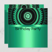 De Zwarte & Aqua van de Uitnodiging van de (Voorkant / Achterkant)