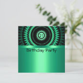 De Zwarte & Aqua van de Uitnodiging van de (Staand voorkant)