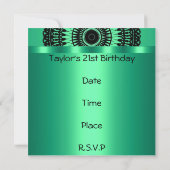 De Zwarte & Aqua van de Uitnodiging van de (Achterkant)