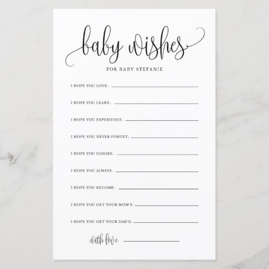 De zwarte Baby van het Manuscript wenst de Kaart v (Voorkant)