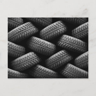 De zwarte Banden van de Auto Briefkaart