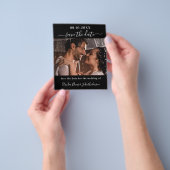 De zwarte begroting van het witte fotomanuscript s flyer (Hand)