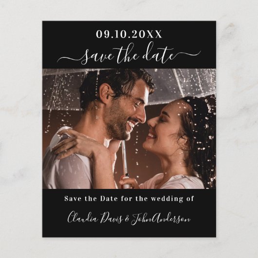 De zwarte begroting van het witte fotomanuscript s flyer (Voorkant)