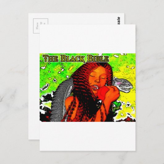 "De zwarte Bijbel": Adam en Eva Briefkaart (Voorkant / Achterkant)