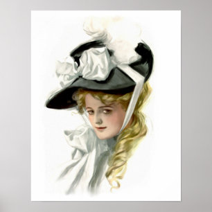 De zwarte Bonnet Poster