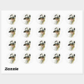 De zwarte Bonnet Ronde Sticker (Vel)