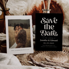 De zwarte bruiloft van de terugkeer bewaart de Dat Save The Date