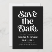 De zwarte bruiloft van de terugkeer bewaart de Dat Save The Date (Voorkant)