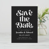 De zwarte bruiloft van de terugkeer bewaart de Dat Save The Date (Staand voorkant)